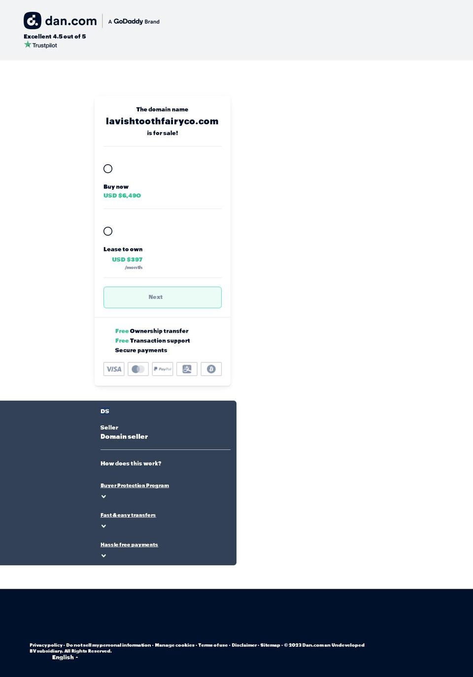 lavishtoothfairyco.com shopify website screenshot
