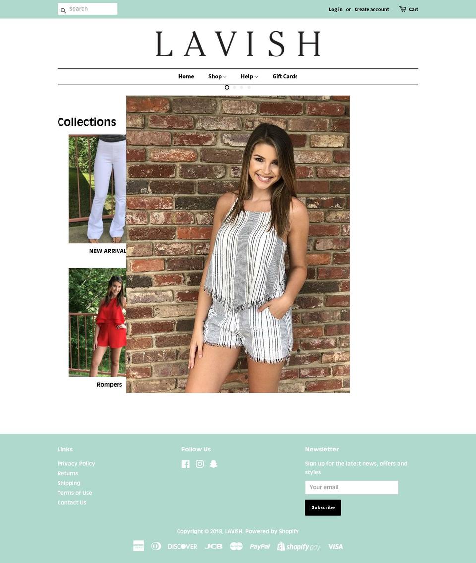 lavishtuscaloosa.com — Shopify storefront screenshot