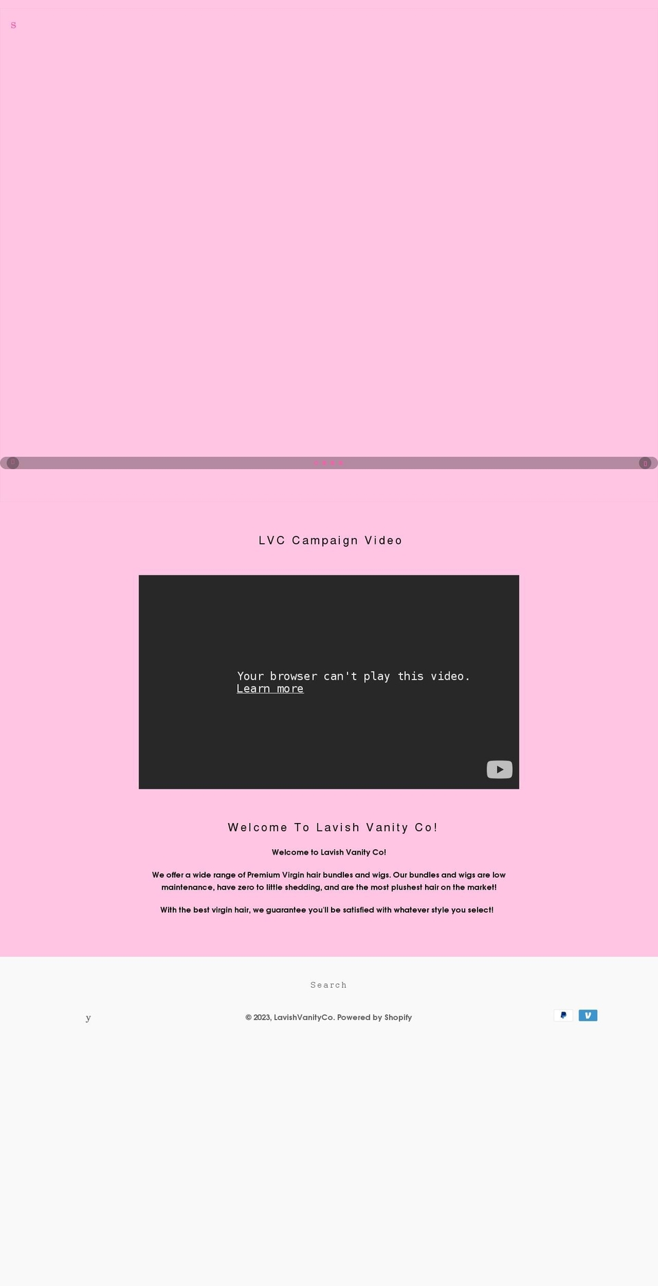 lavishvanityco.com shopify website screenshot