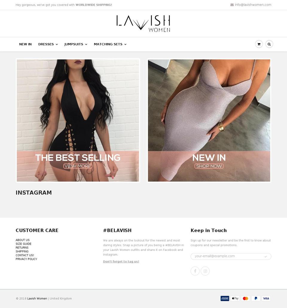 lavishwomen.com — Shopify storefront screenshot