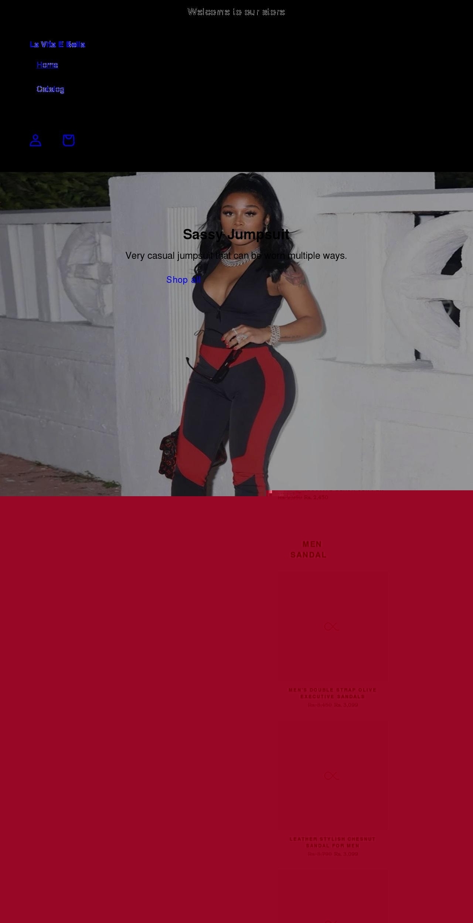 lavitaebellaa.com shopify website screenshot