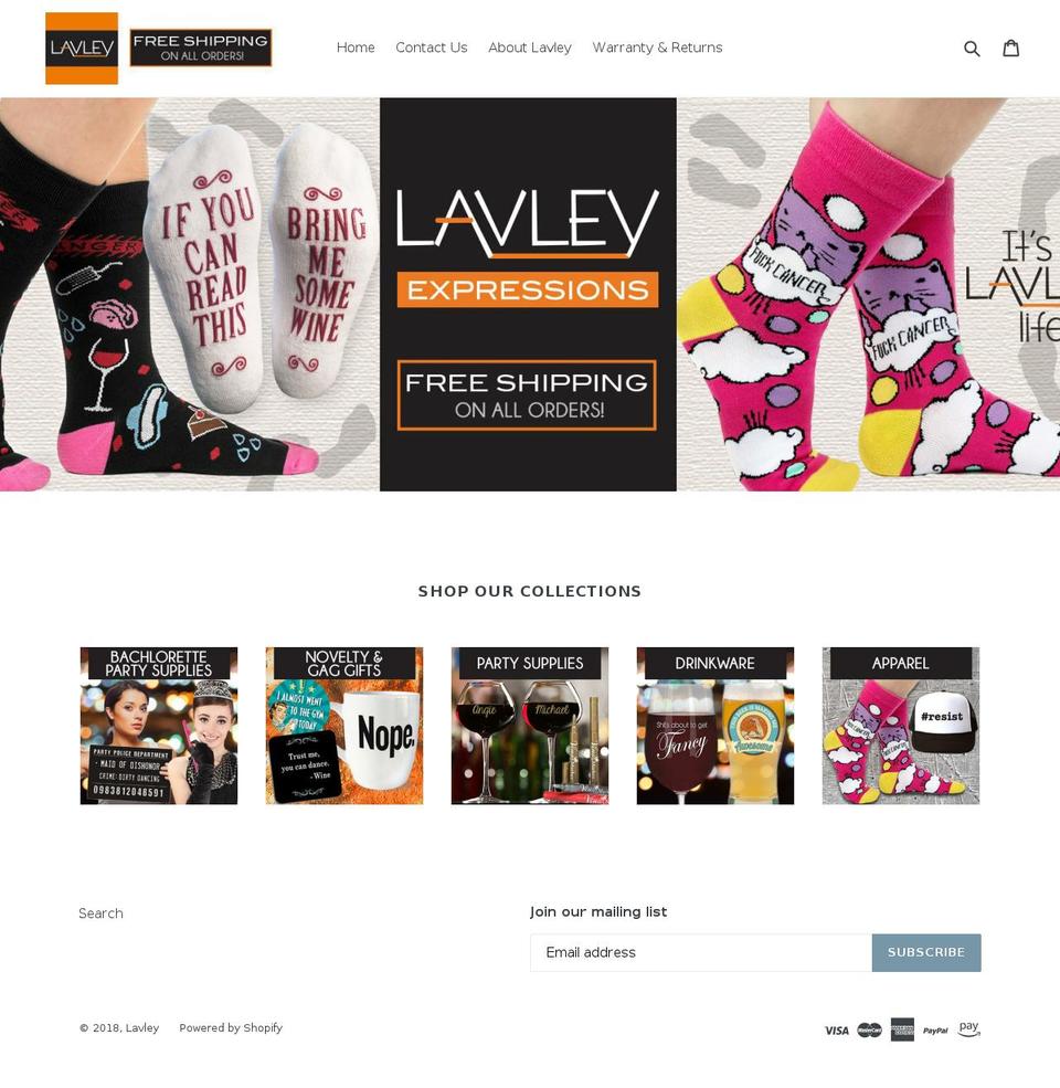 lavley.com — Shopify storefront screenshot