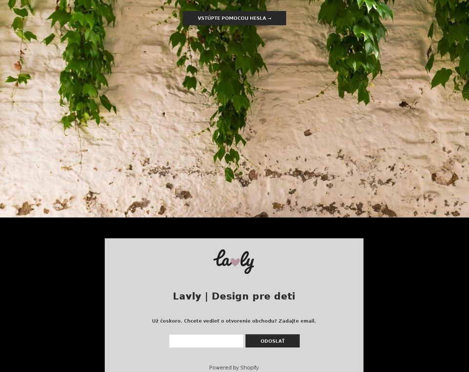 lavly.sk shopify website screenshot