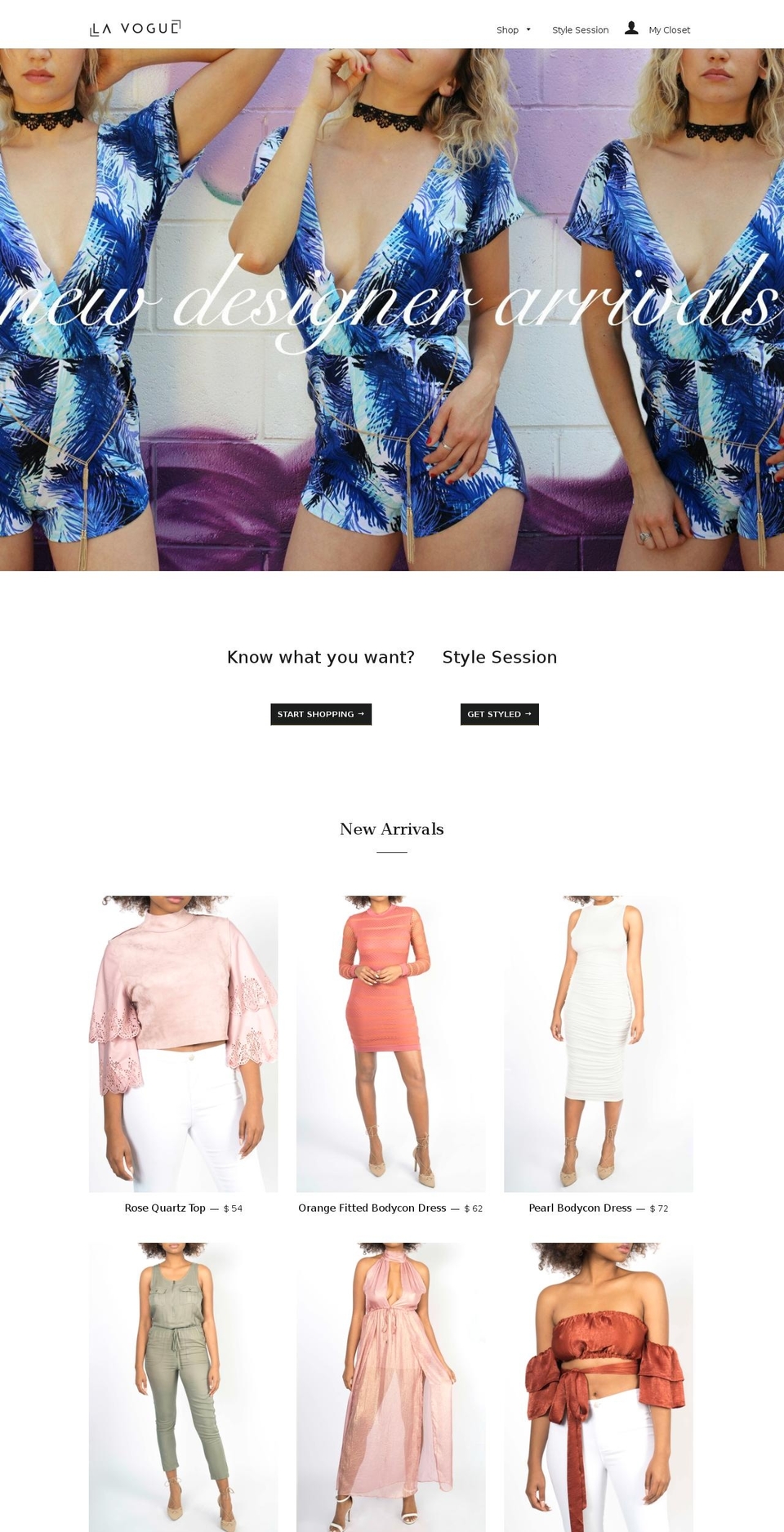 lavogue-boutique.com — Shopify storefront screenshot