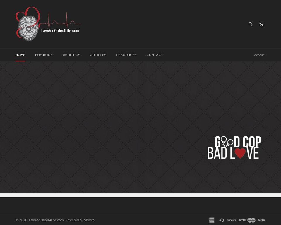 lawandorder4life.com — Shopify storefront screenshot