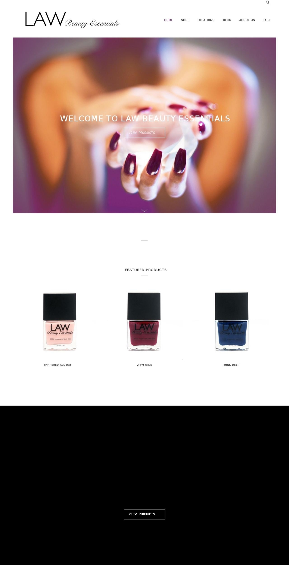 lawbeautyessentials.com shopify website screenshot