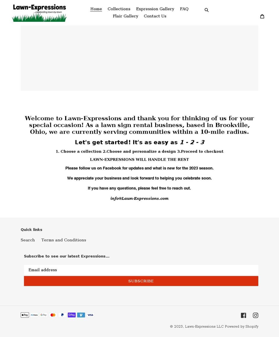 lawn-expressions.com shopify website screenshot