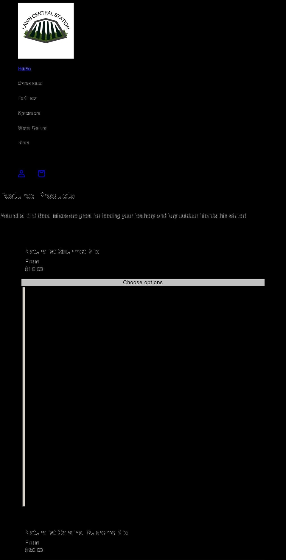 lawncentralstation.com shopify website screenshot