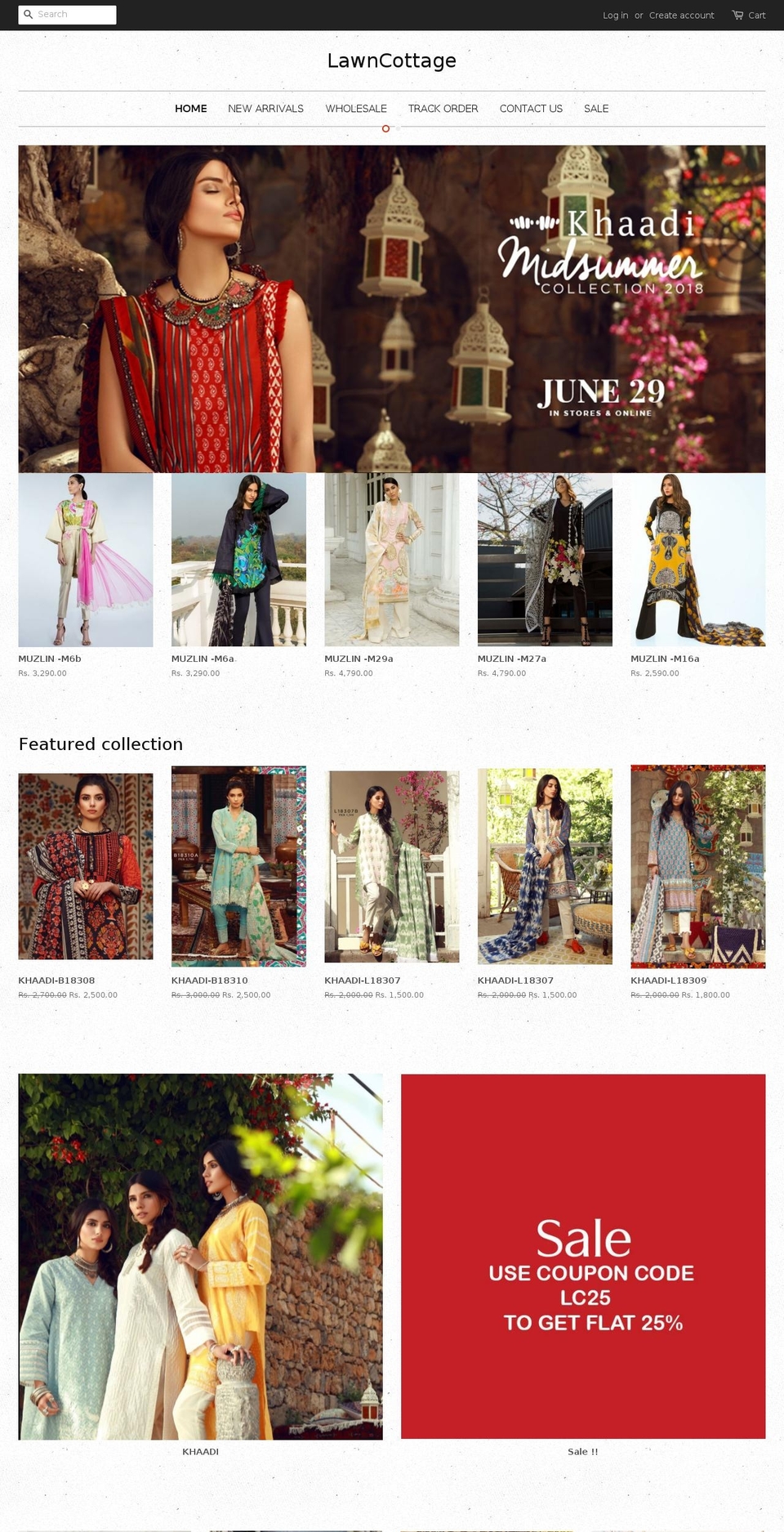 lawncottage.com — Shopify storefront screenshot