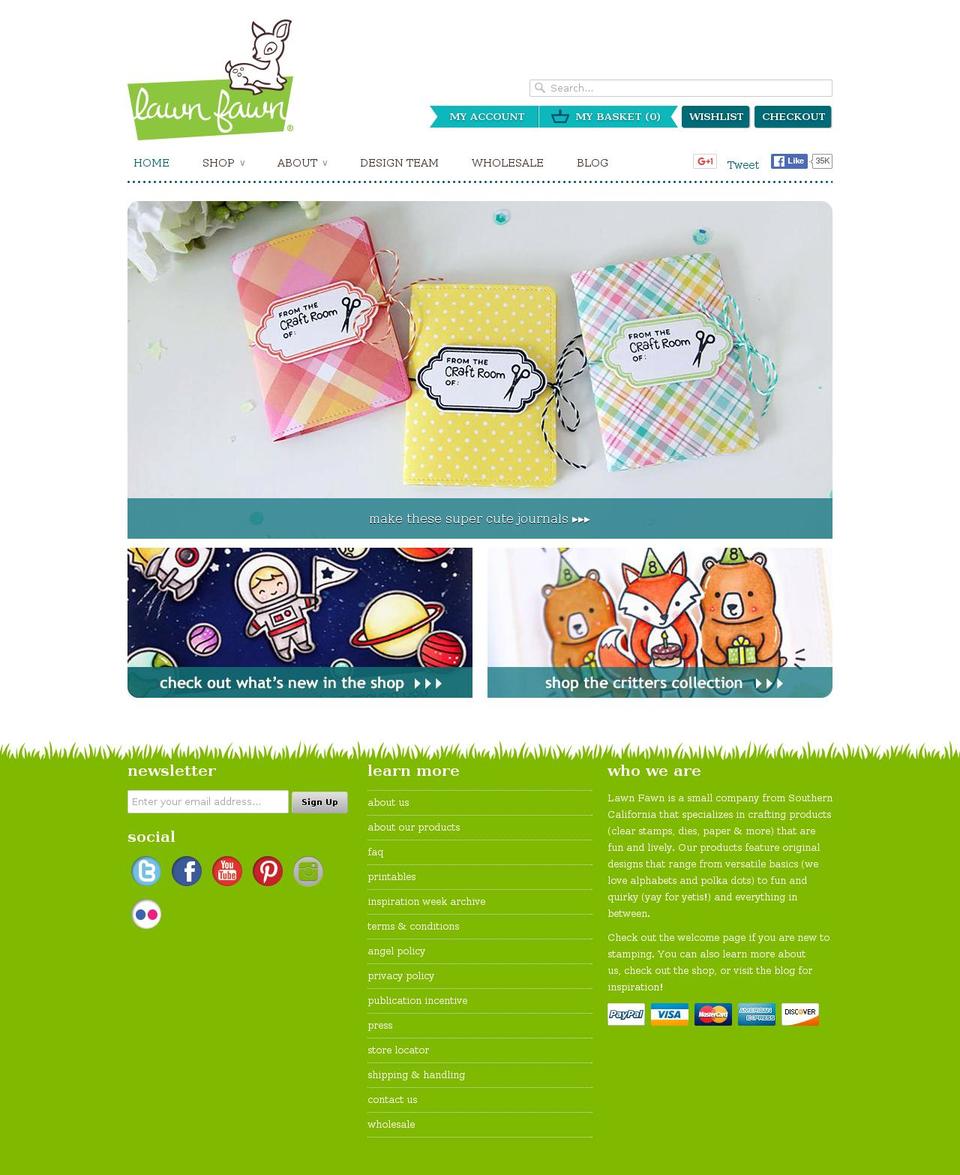 lawnfawn.com shopify website screenshot