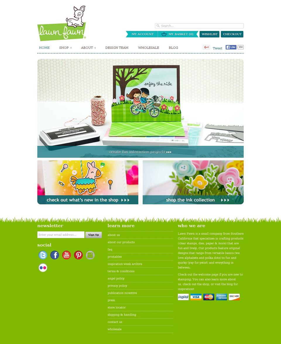 lawnfawn.net shopify website screenshot