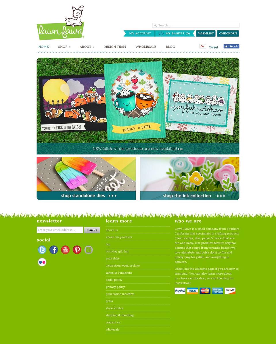 lawnfawn.org shopify website screenshot