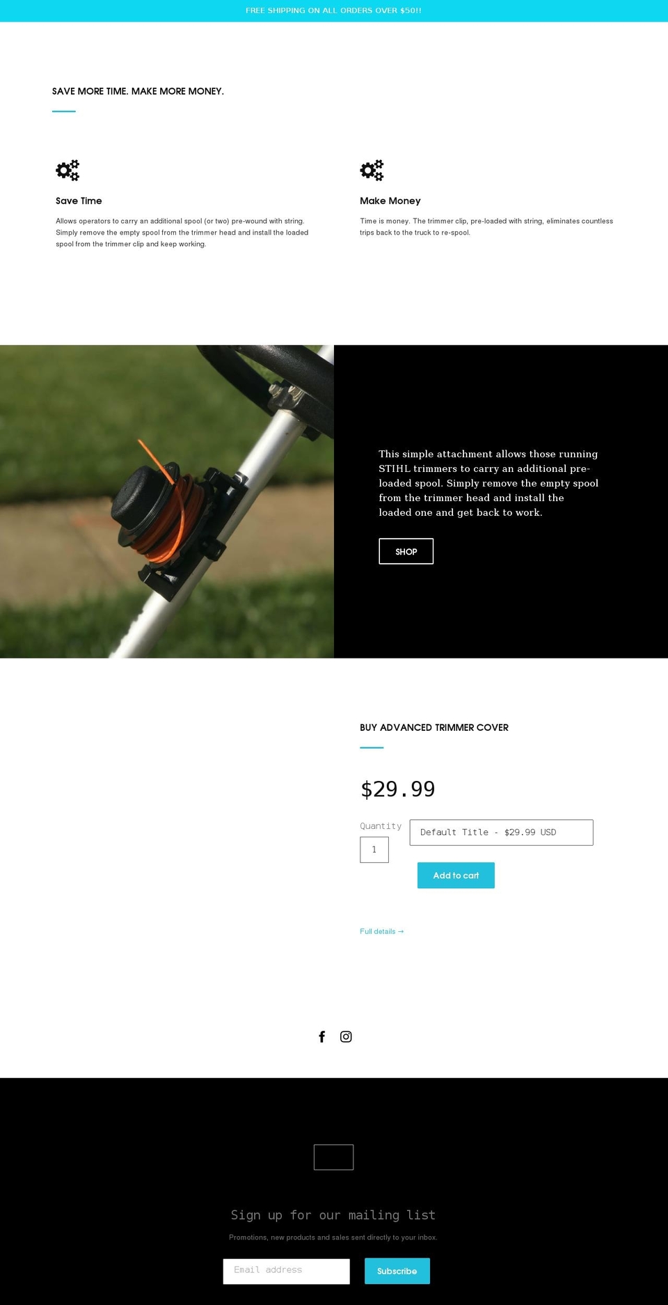 lawngineerind.com shopify website screenshot