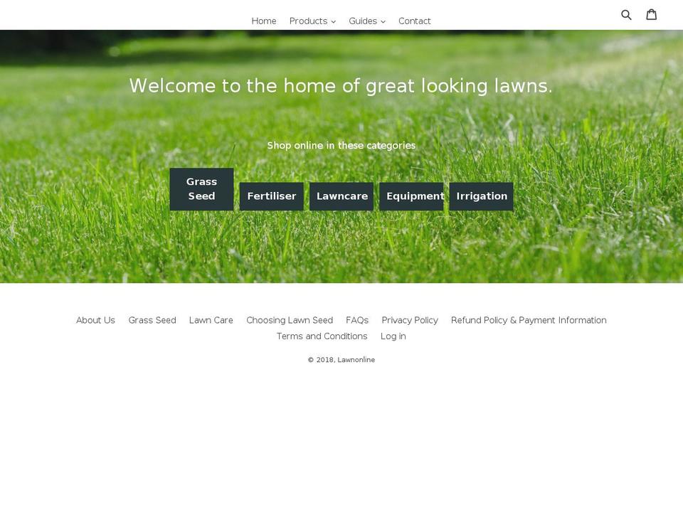 lawnonline.co.nz shopify website screenshot