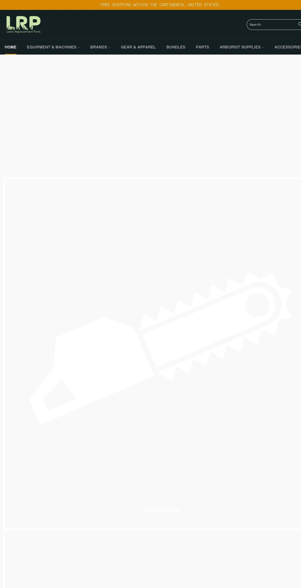 lawnreplacementparts.com shopify website screenshot