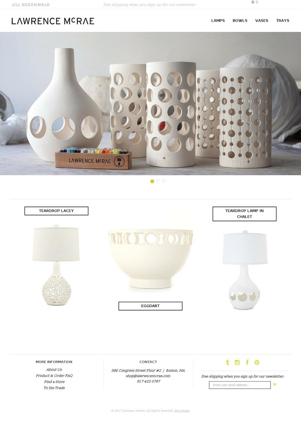 lawrencemcrae.com shopify website screenshot