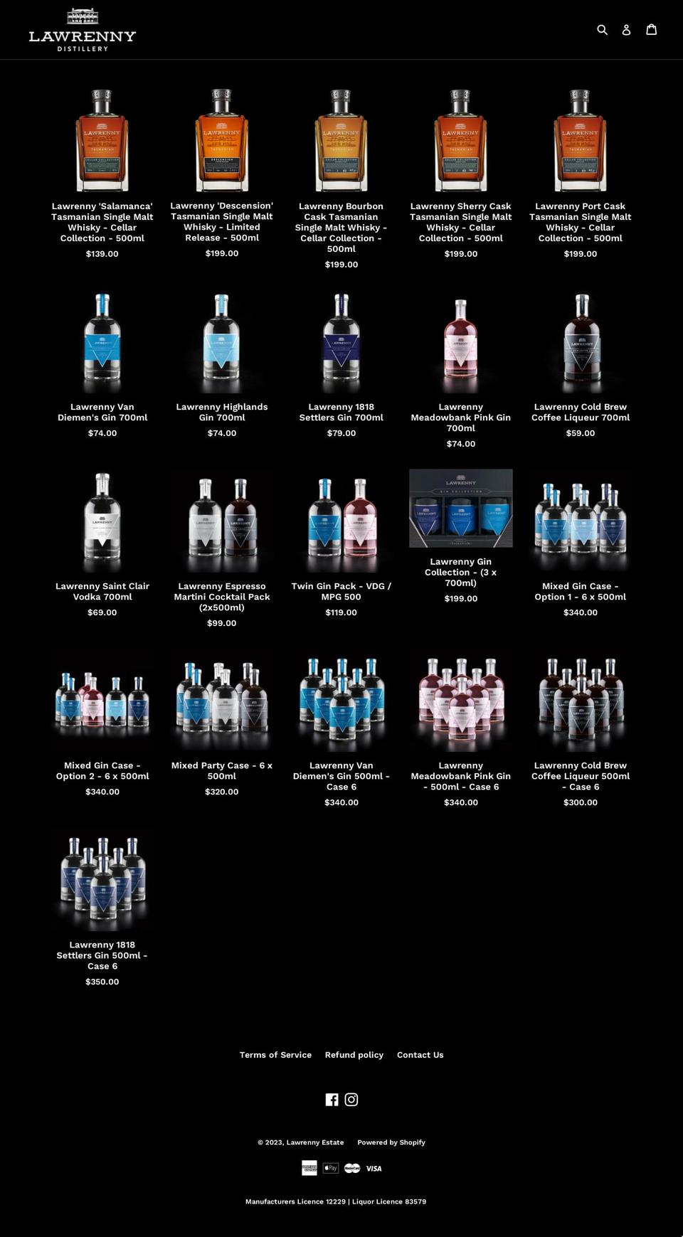 lawrenny.myshopify.com shopify website screenshot