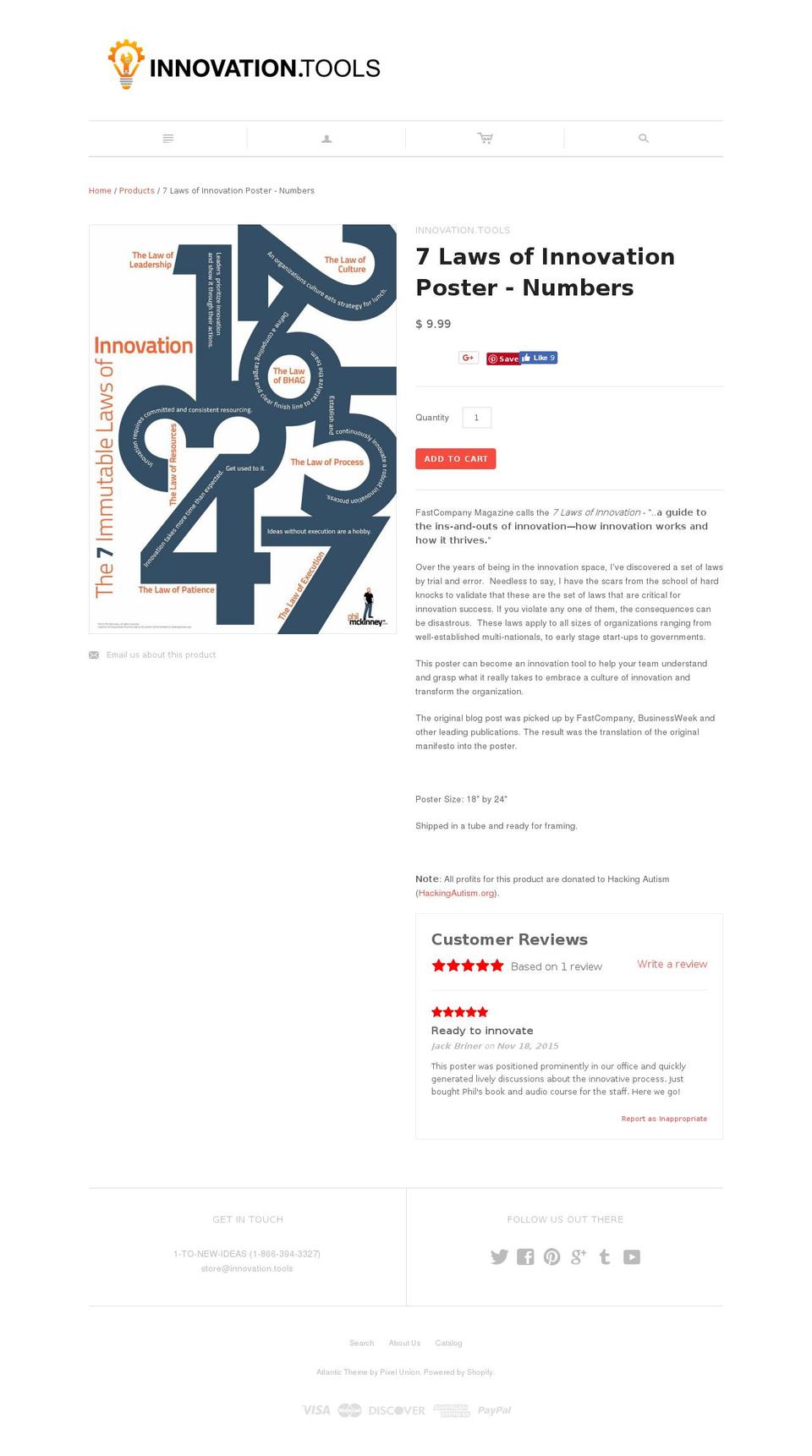 lawsofinnovation.net shopify website screenshot