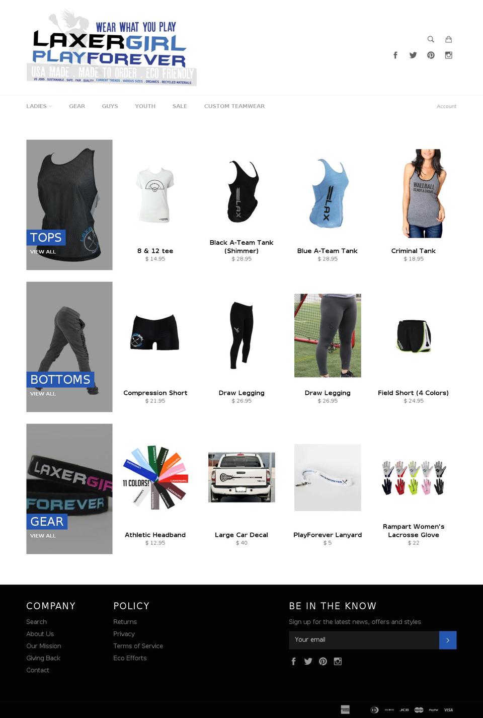 laxergirl.com shopify website screenshot