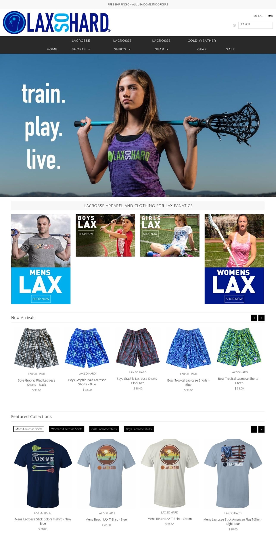 laxsohard.com shopify website screenshot