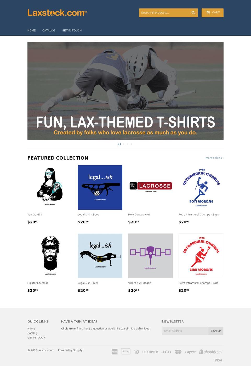 laxstock.com — Shopify storefront screenshot