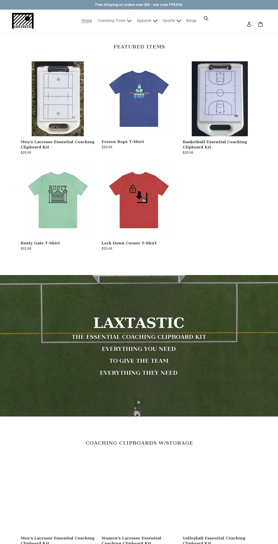 laxtastic.com shopify website screenshot