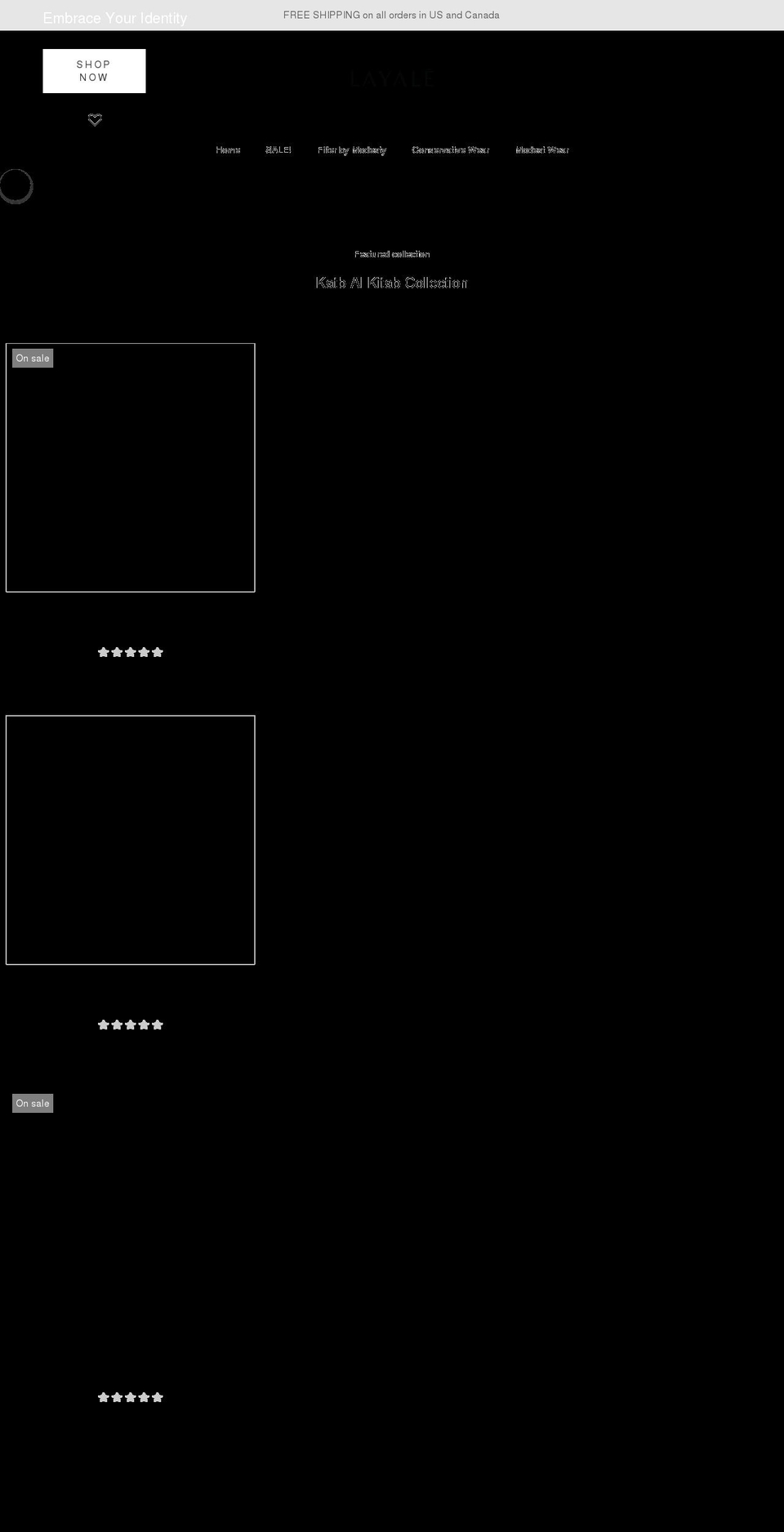 layale.com shopify website screenshot