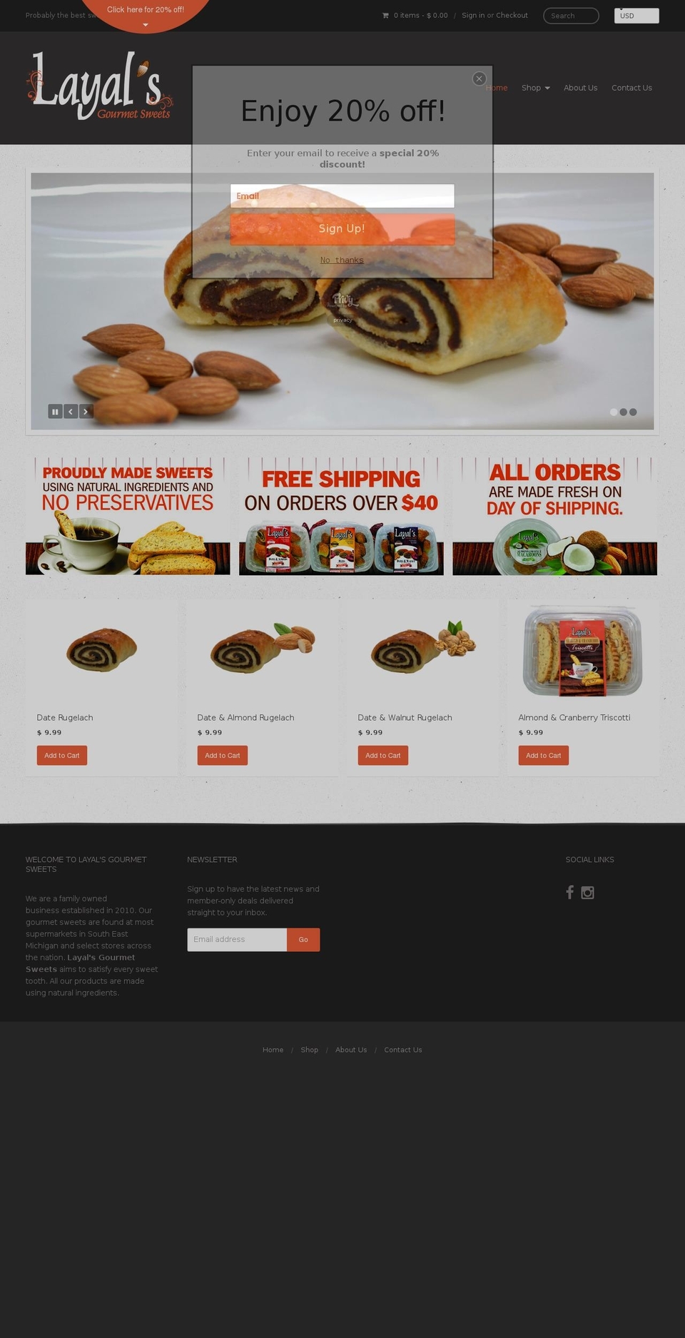 layals.com shopify website screenshot