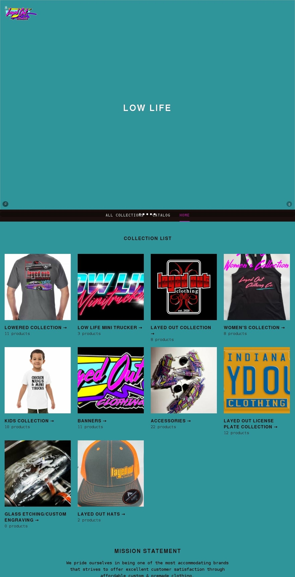 layedoutclothing.com shopify website screenshot