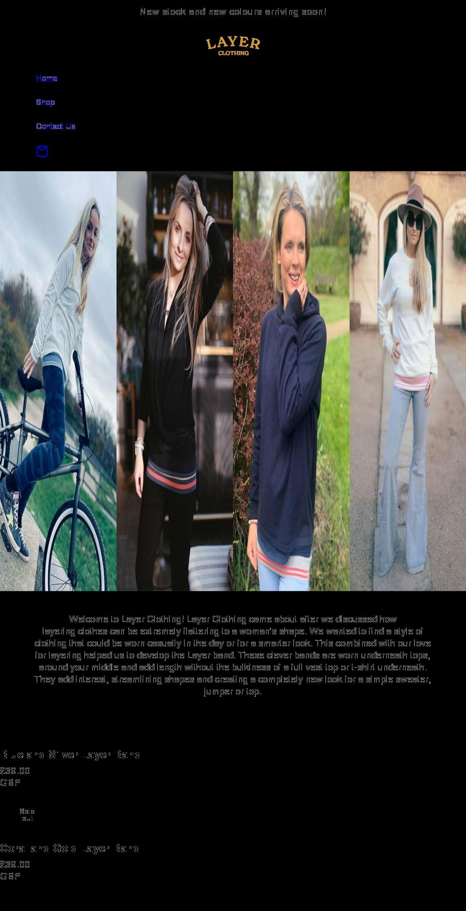 layerclothing.com shopify website screenshot