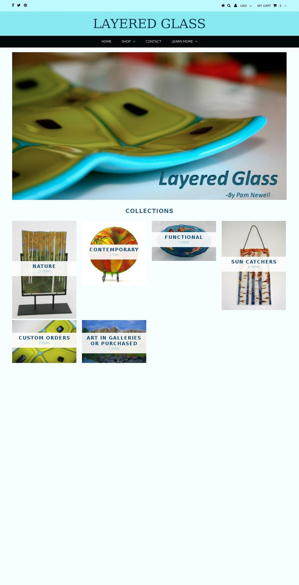 layeredglass.com shopify website screenshot