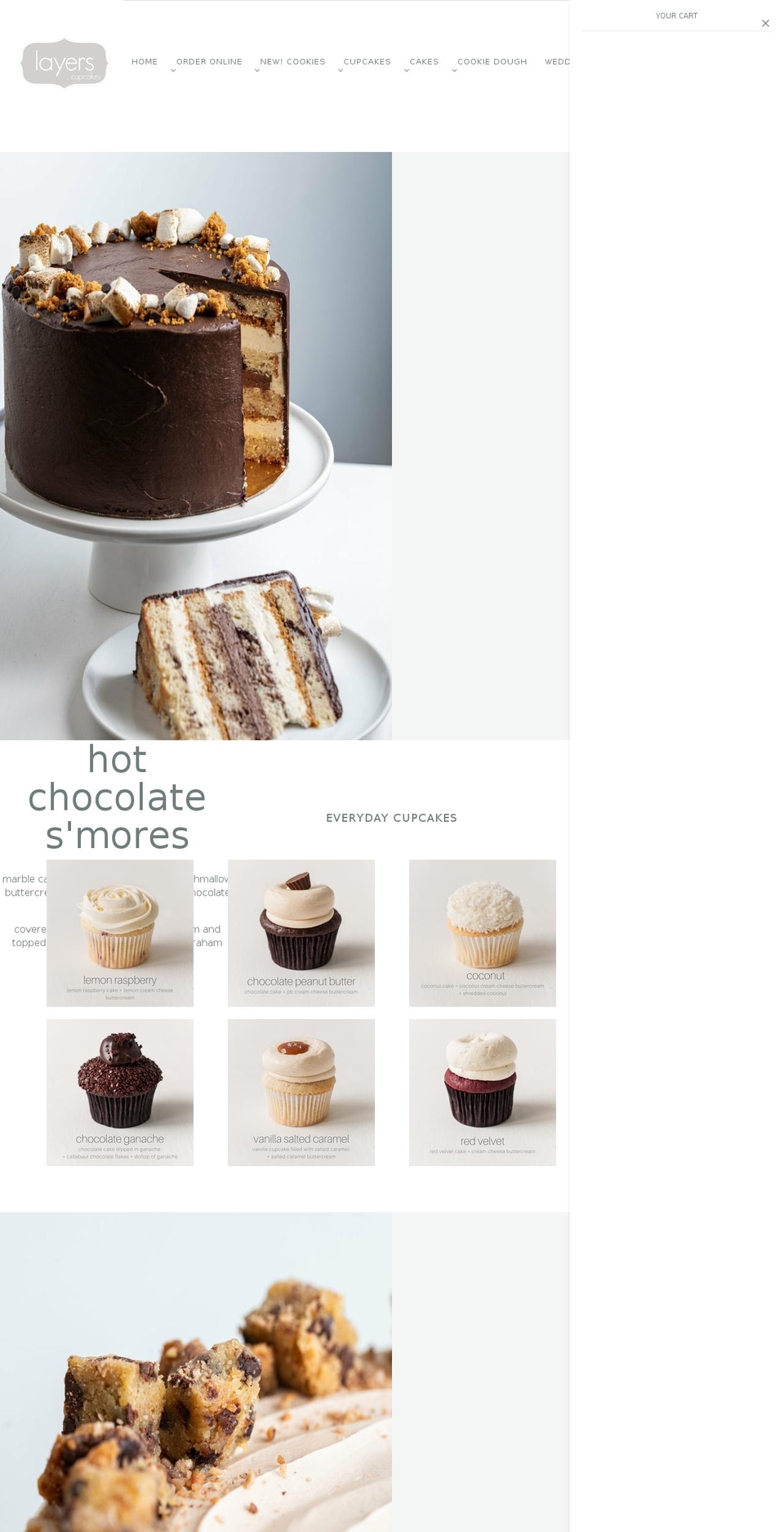 layerscupcakes.ca shopify website screenshot