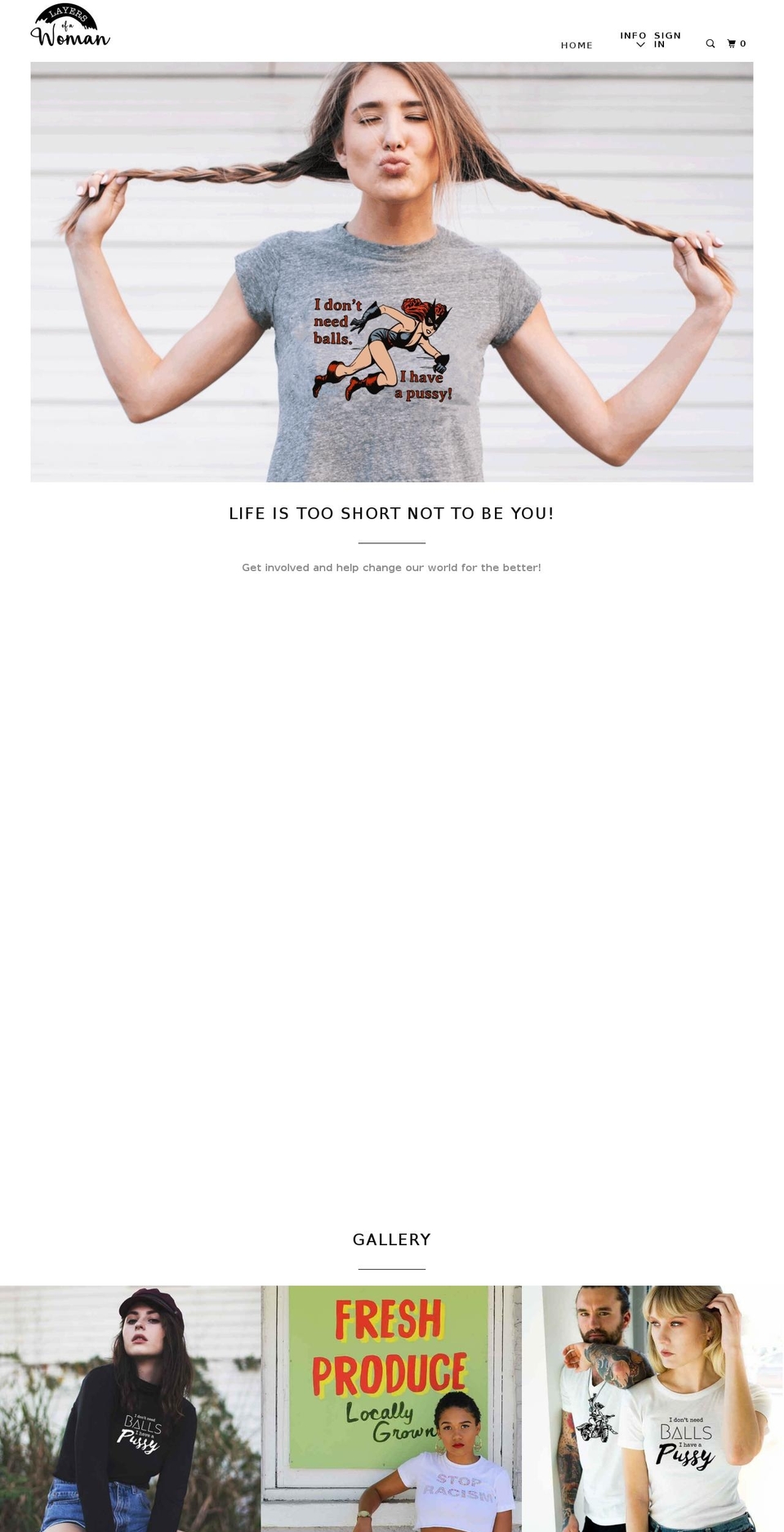layersofawoman.com — Shopify storefront screenshot