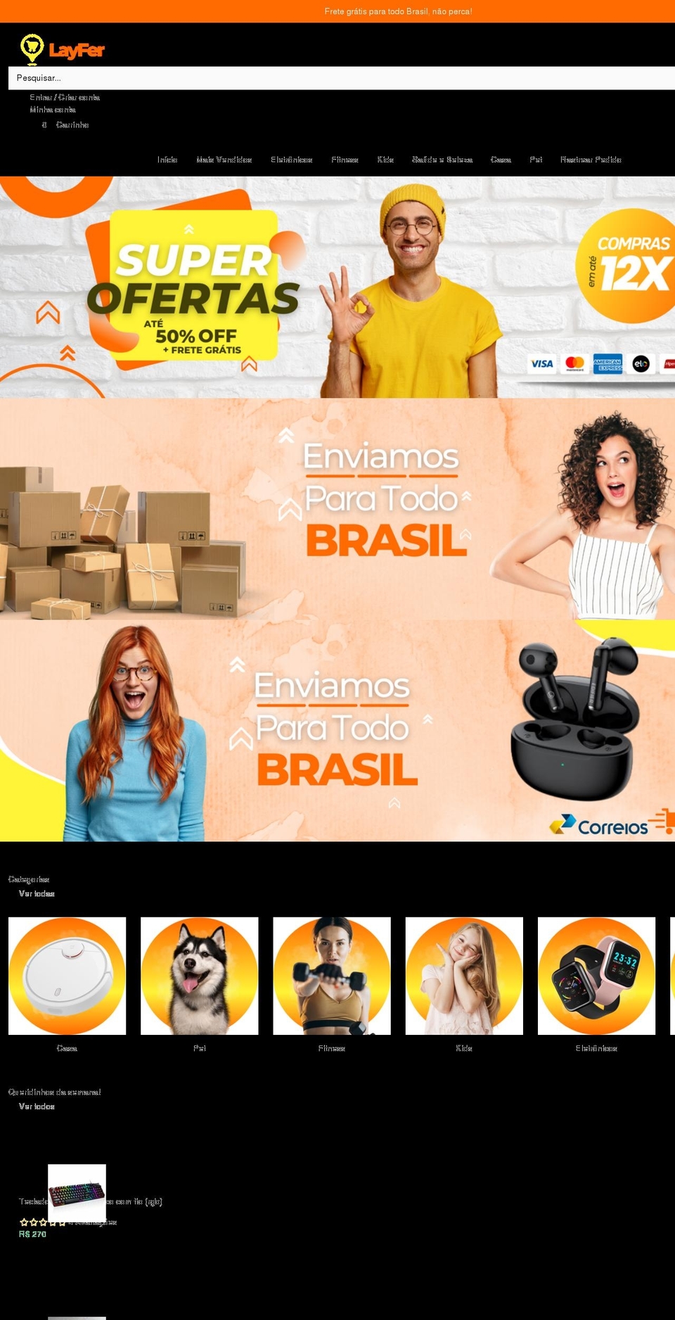 layfer.com.br shopify website screenshot