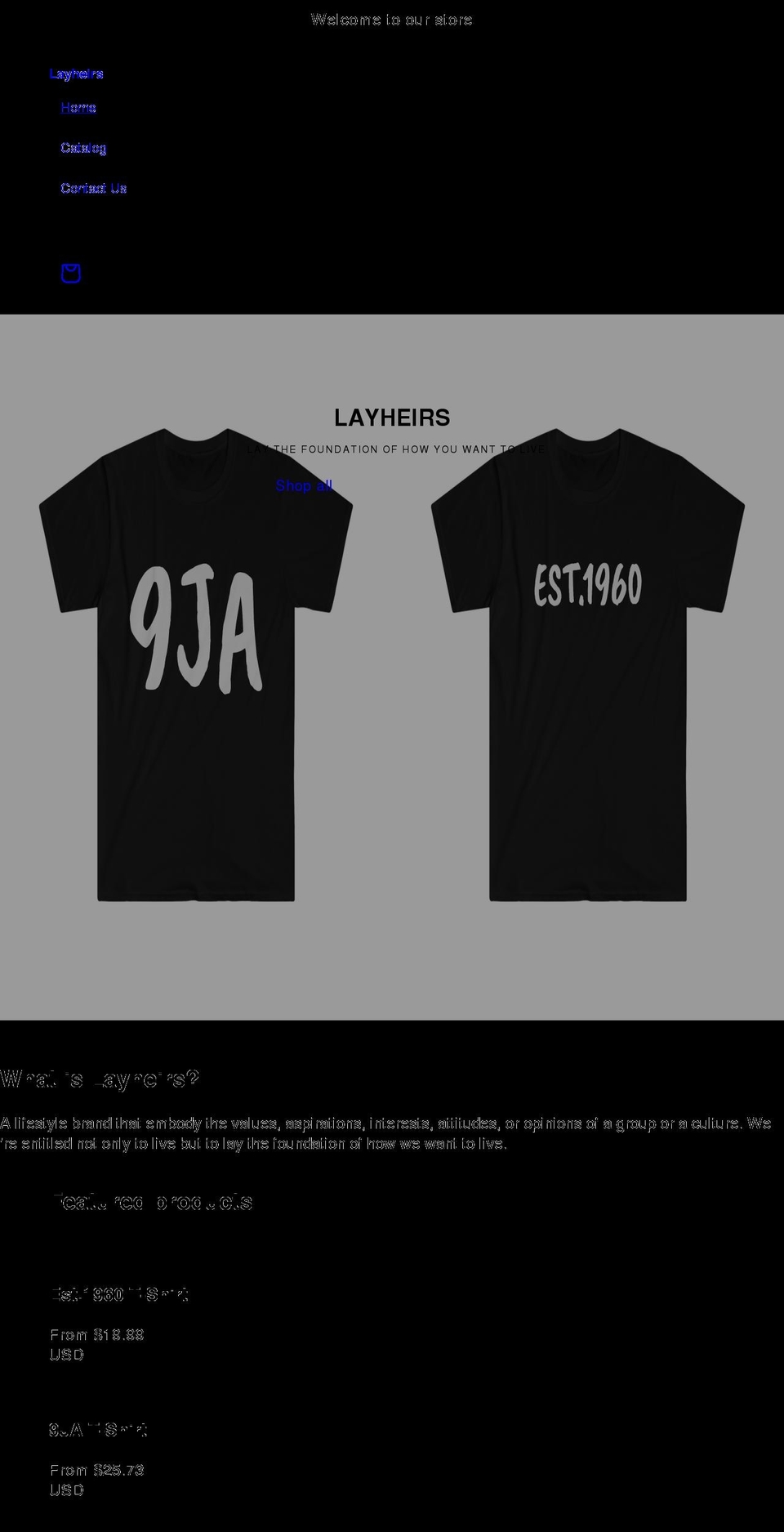 layheirs.com shopify website screenshot