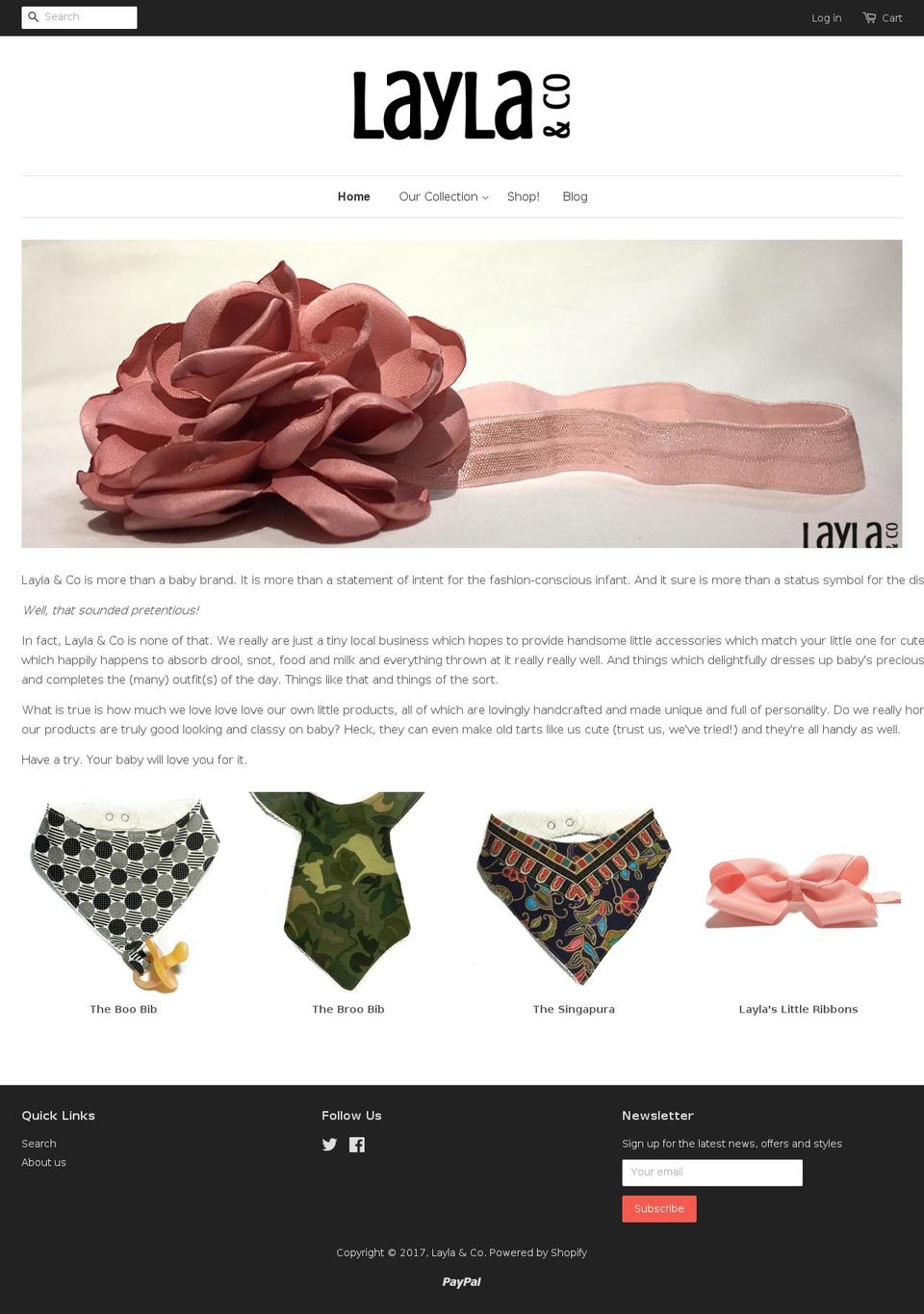 laylaandco.com shopify website screenshot