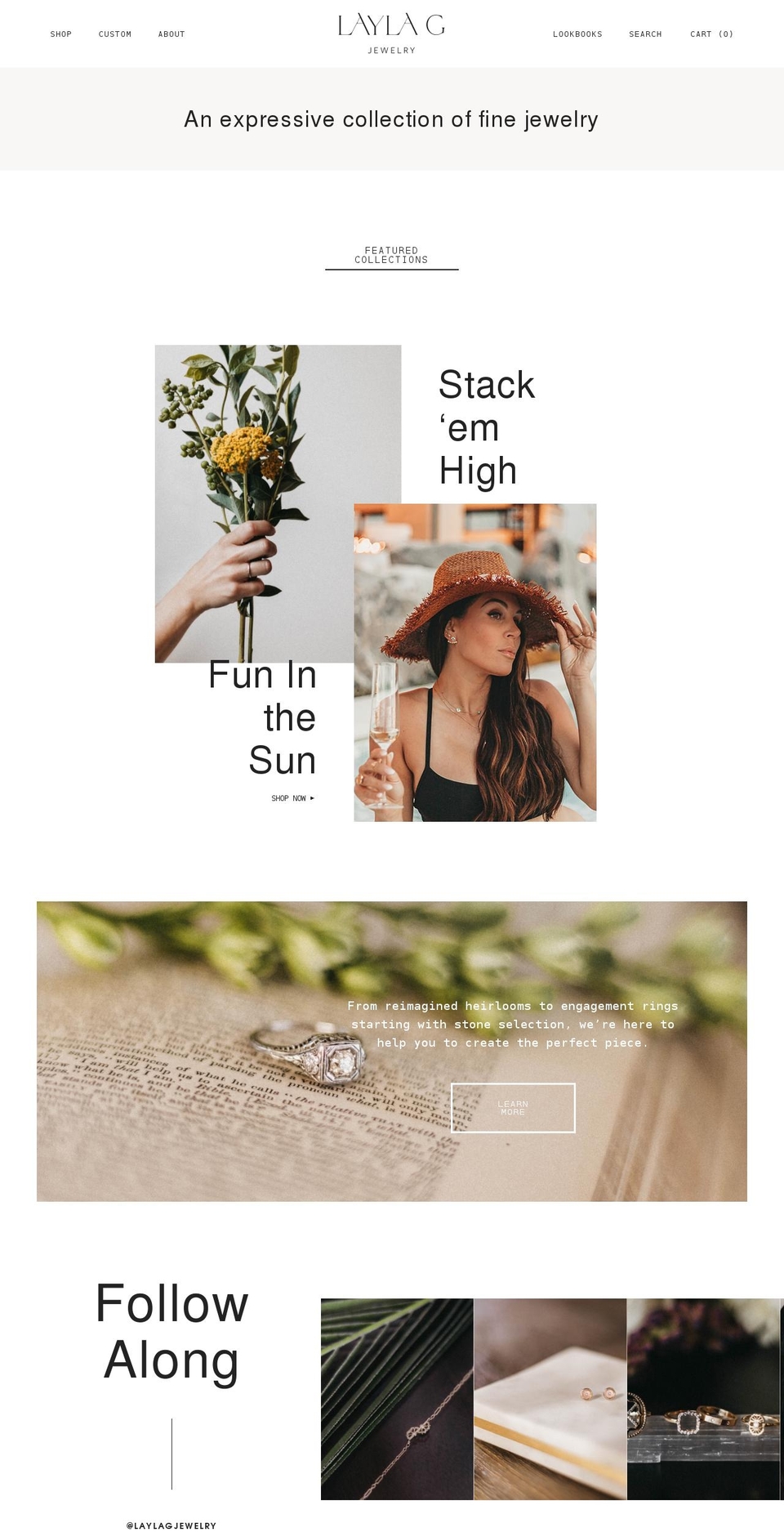 layla Shopify theme site example laylagjewelry.com