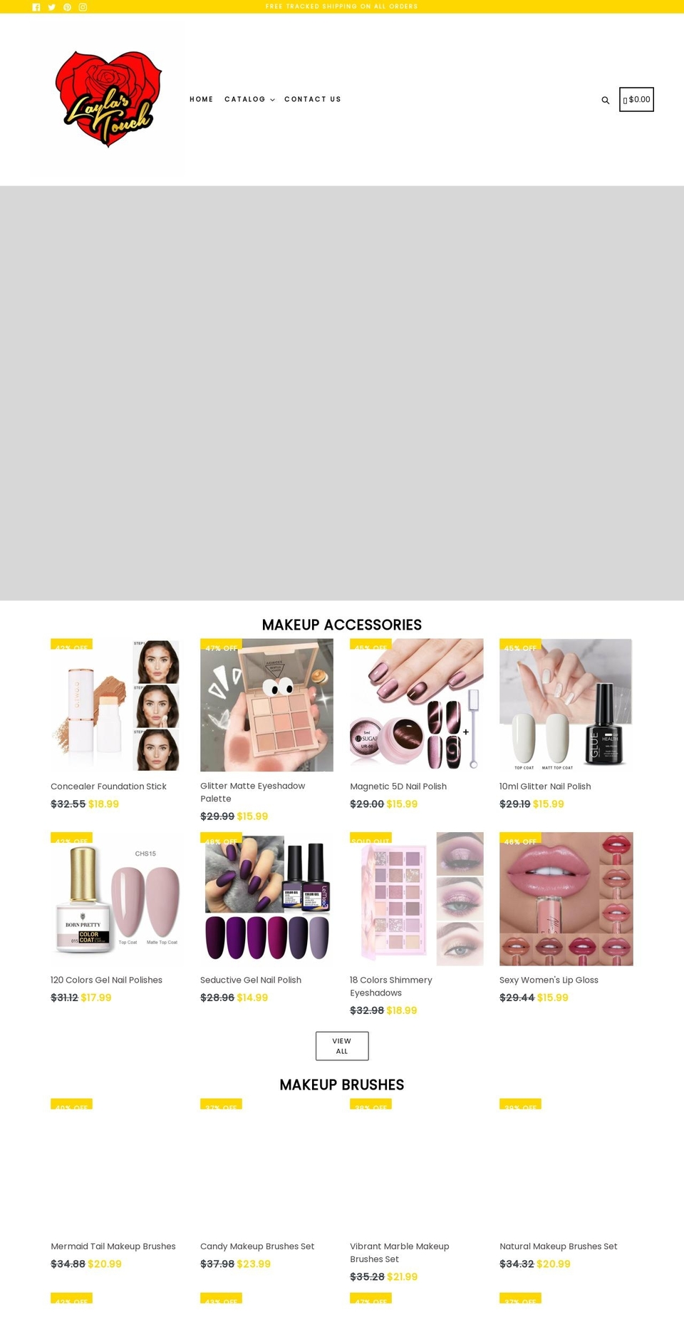 laylastouch.com shopify website screenshot