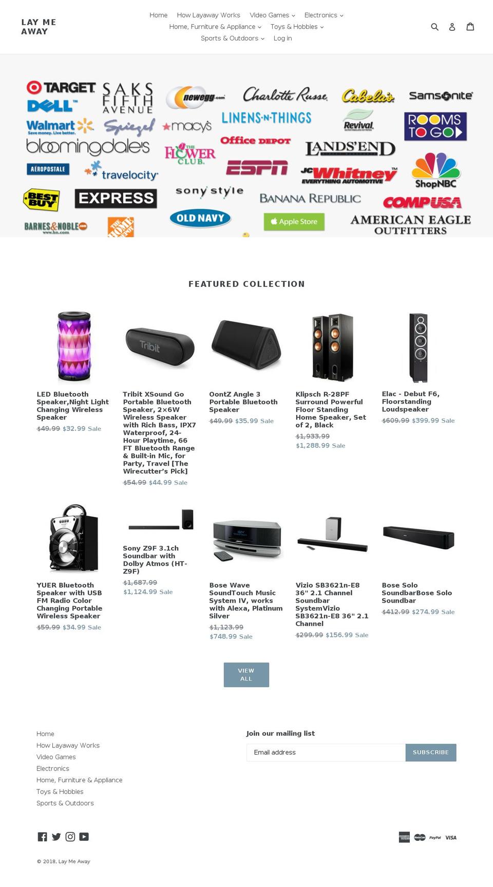 laymeaway.com — Shopify storefront screenshot