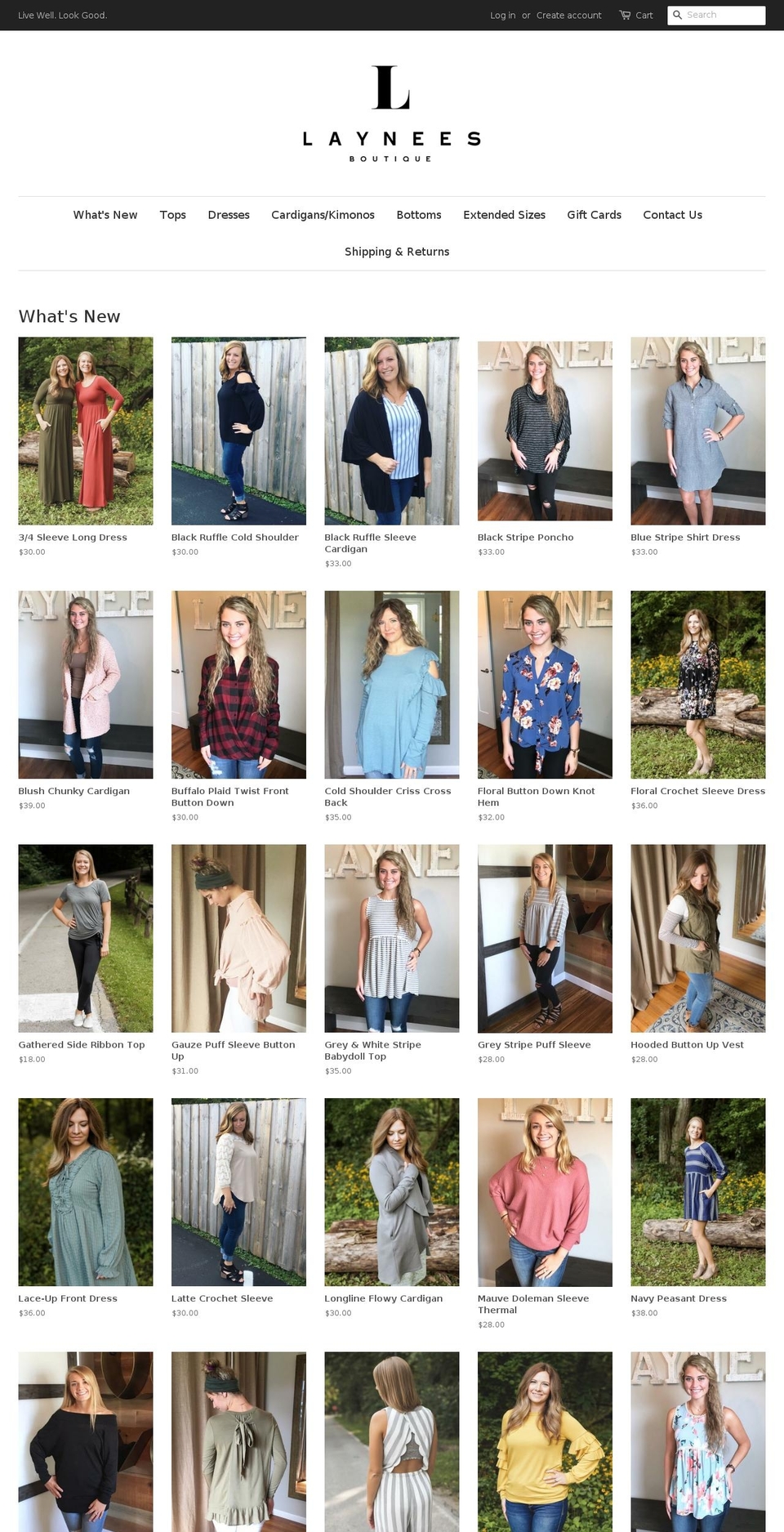 layneesboutique.com — Shopify storefront screenshot