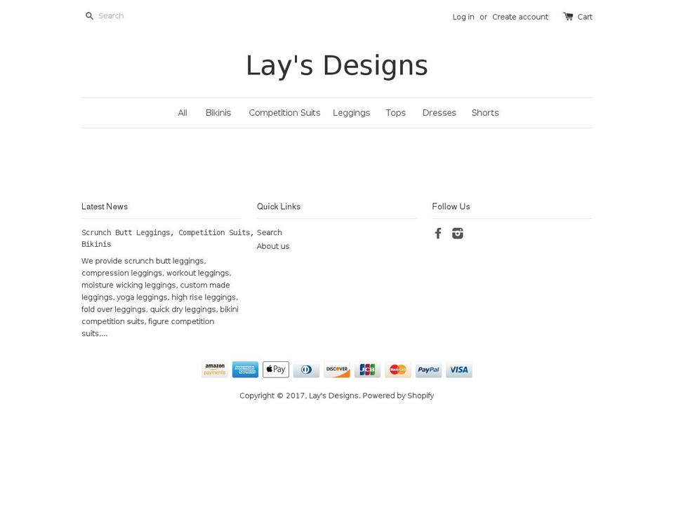 laysswimwear.com shopify website screenshot