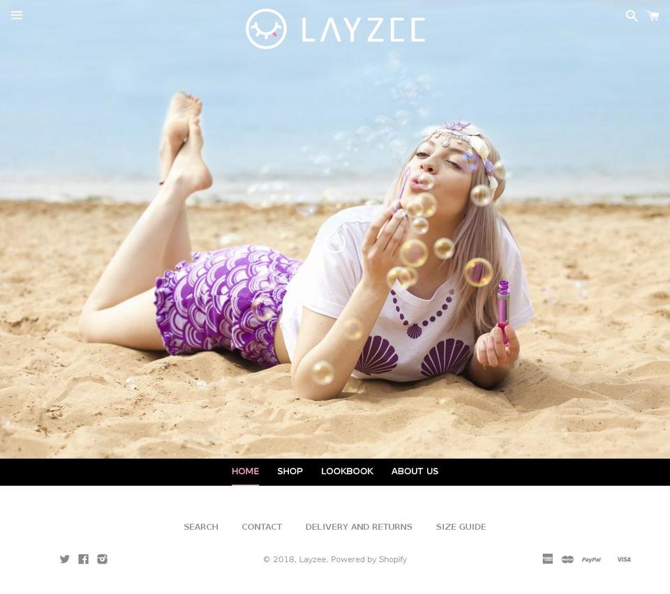 layzeesleepwear.com — Shopify storefront screenshot