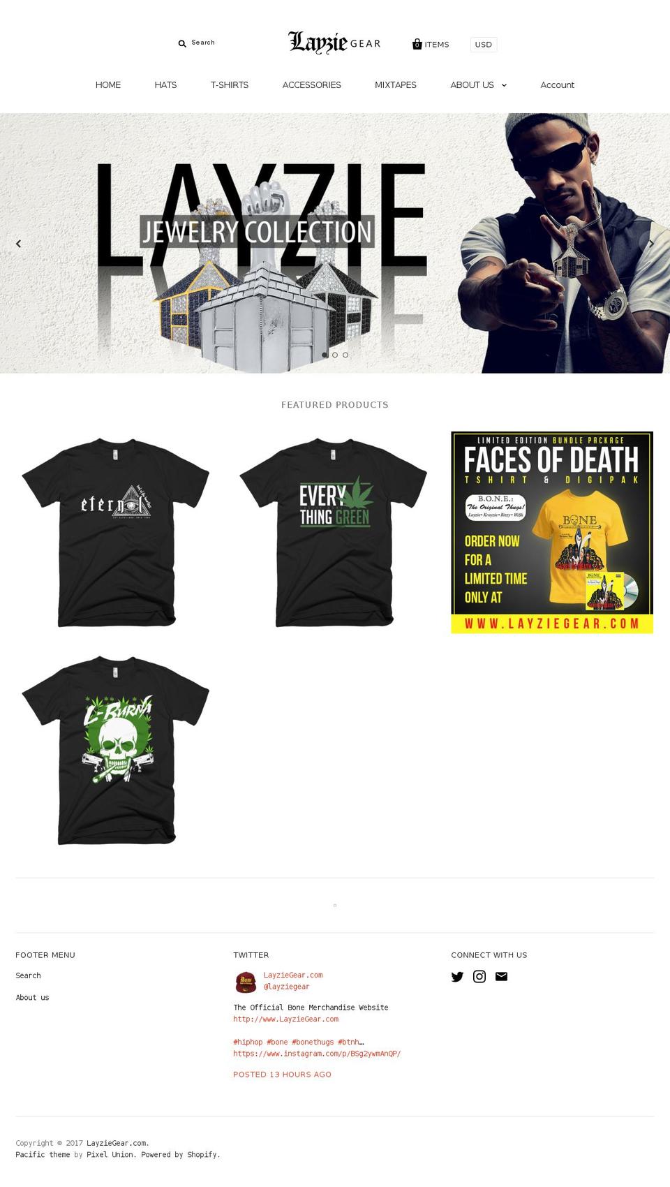 layziegear.com shopify website screenshot