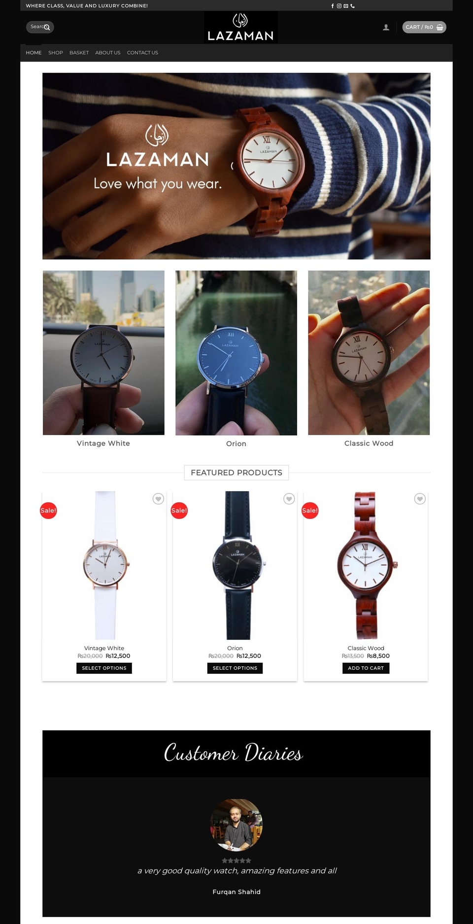 lazaman.com — Shopify storefront screenshot
