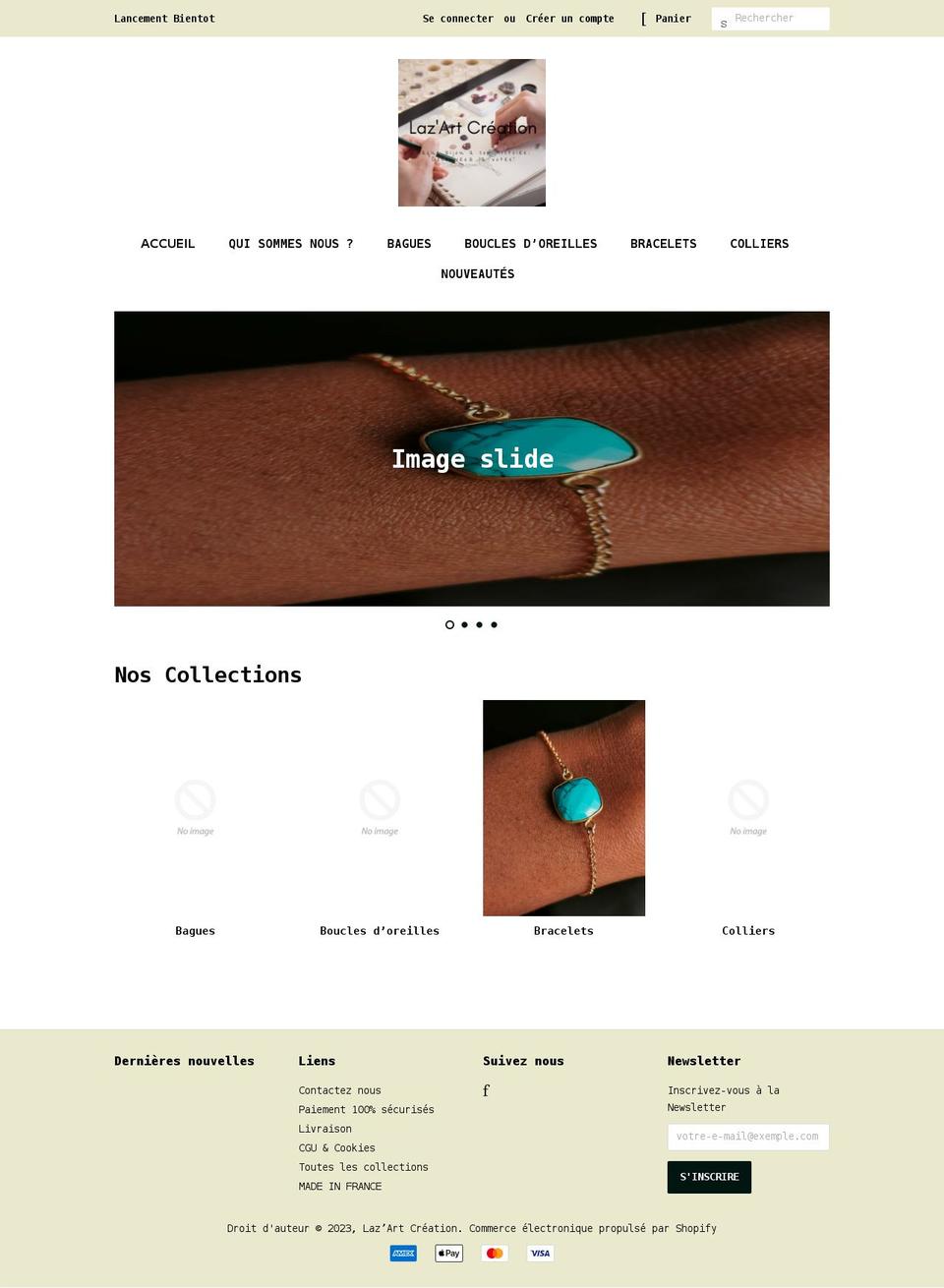lazartcreation.com shopify website screenshot