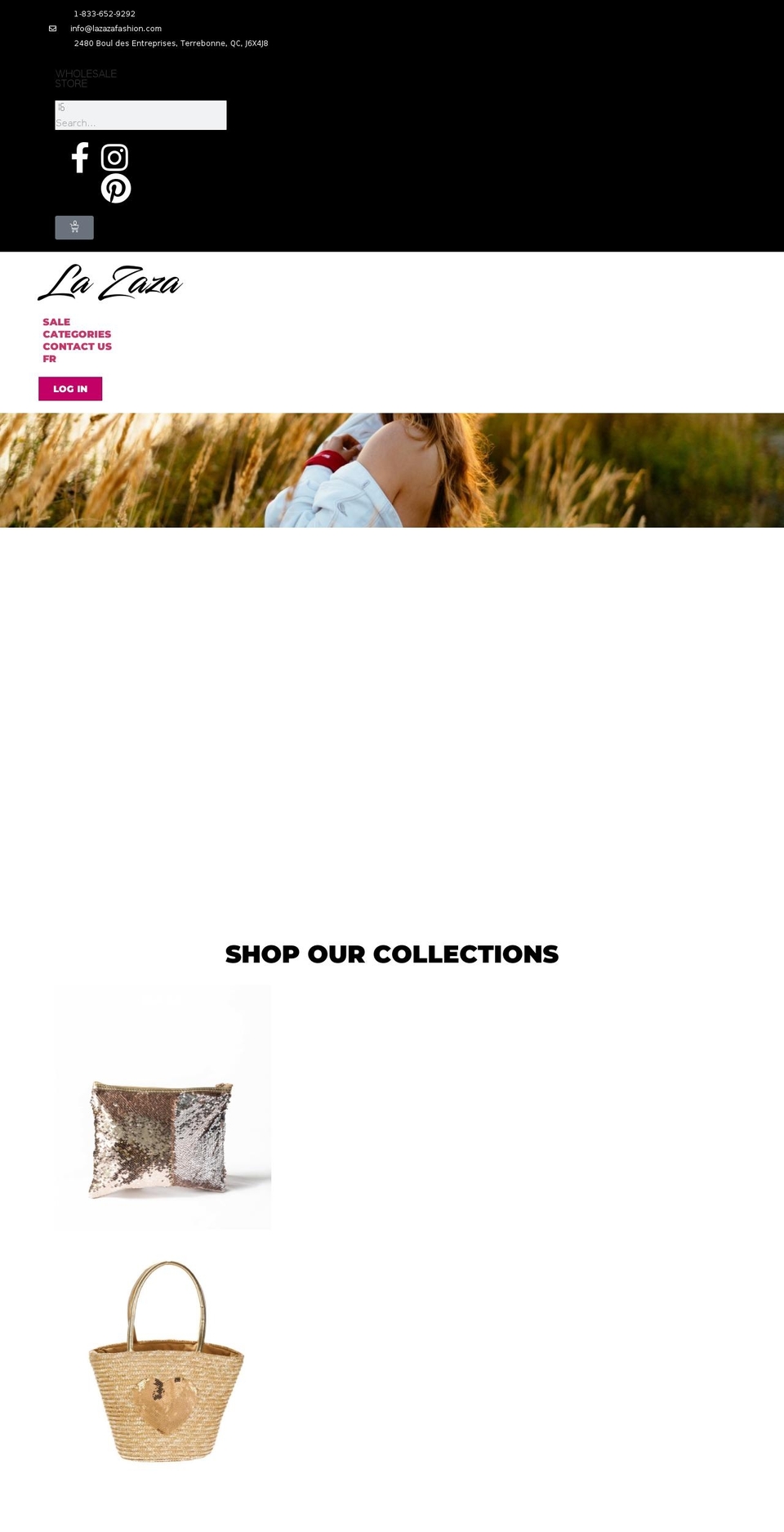 lazazafashion.com — Shopify storefront screenshot