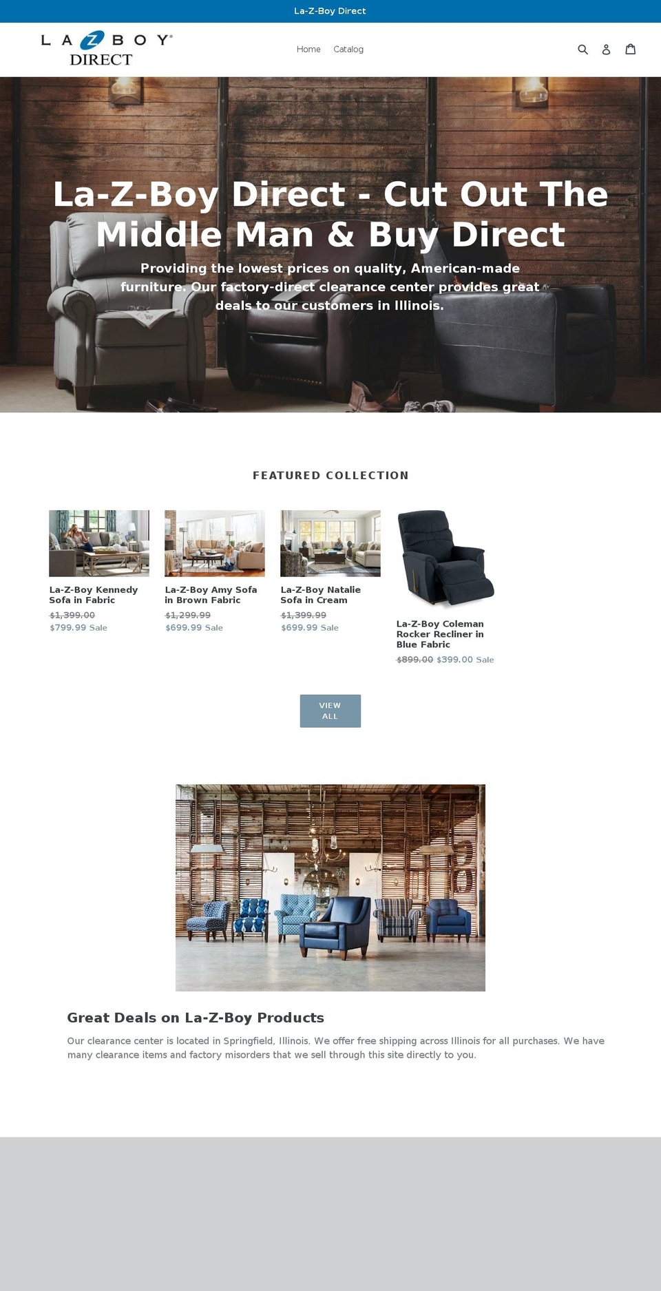 lazboydirect.com — Shopify storefront screenshot