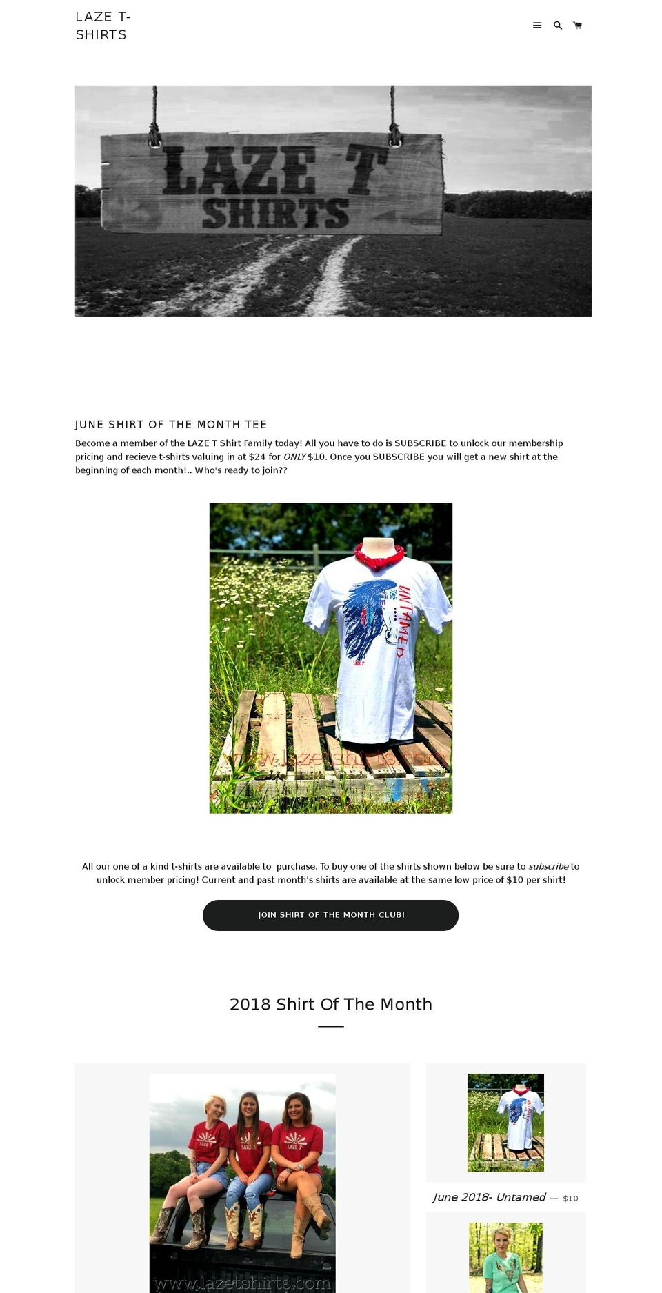 lazetshirts.com — Shopify storefront screenshot
