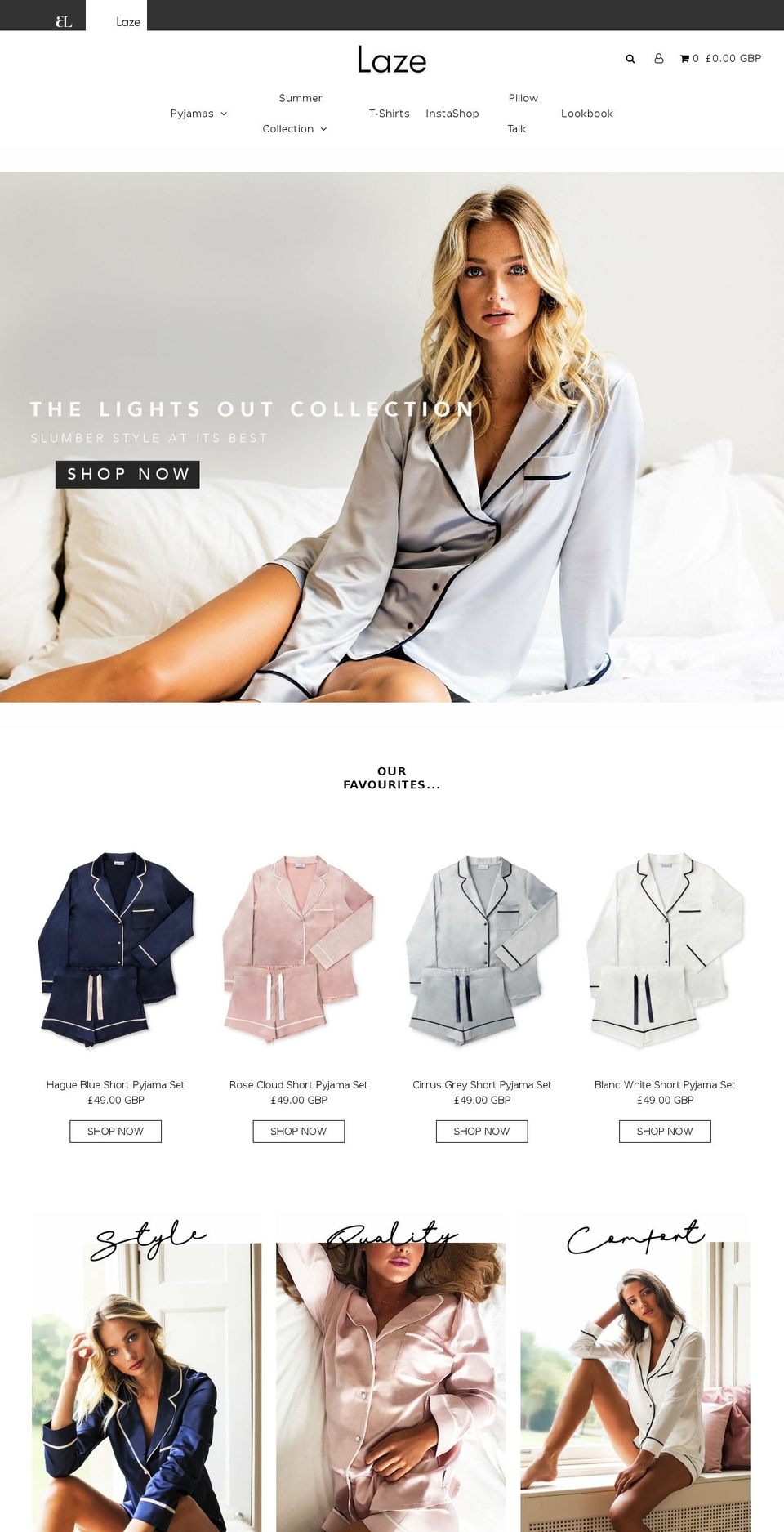 lazewear.com — Shopify storefront screenshot