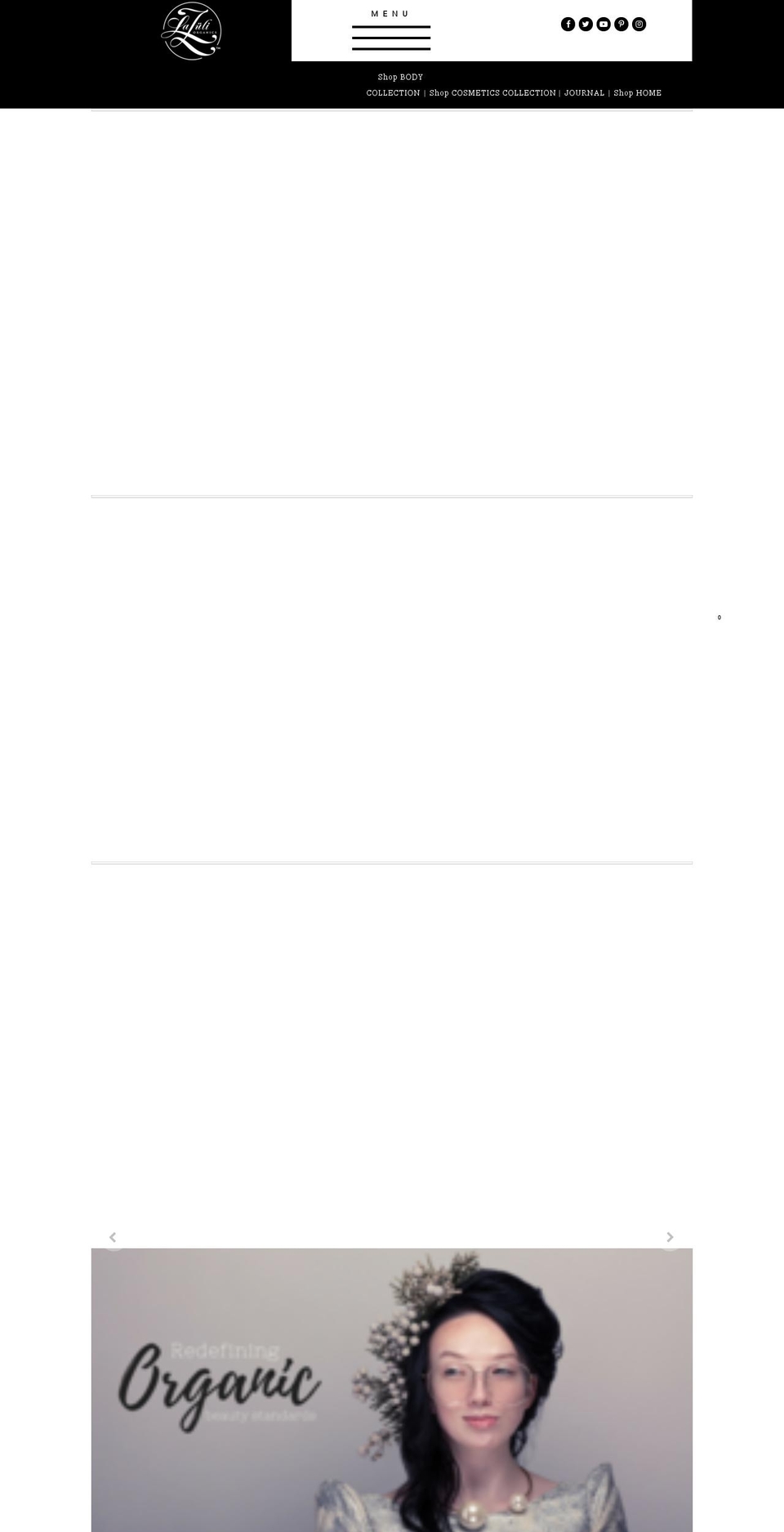 lazuliorganics.com shopify website screenshot